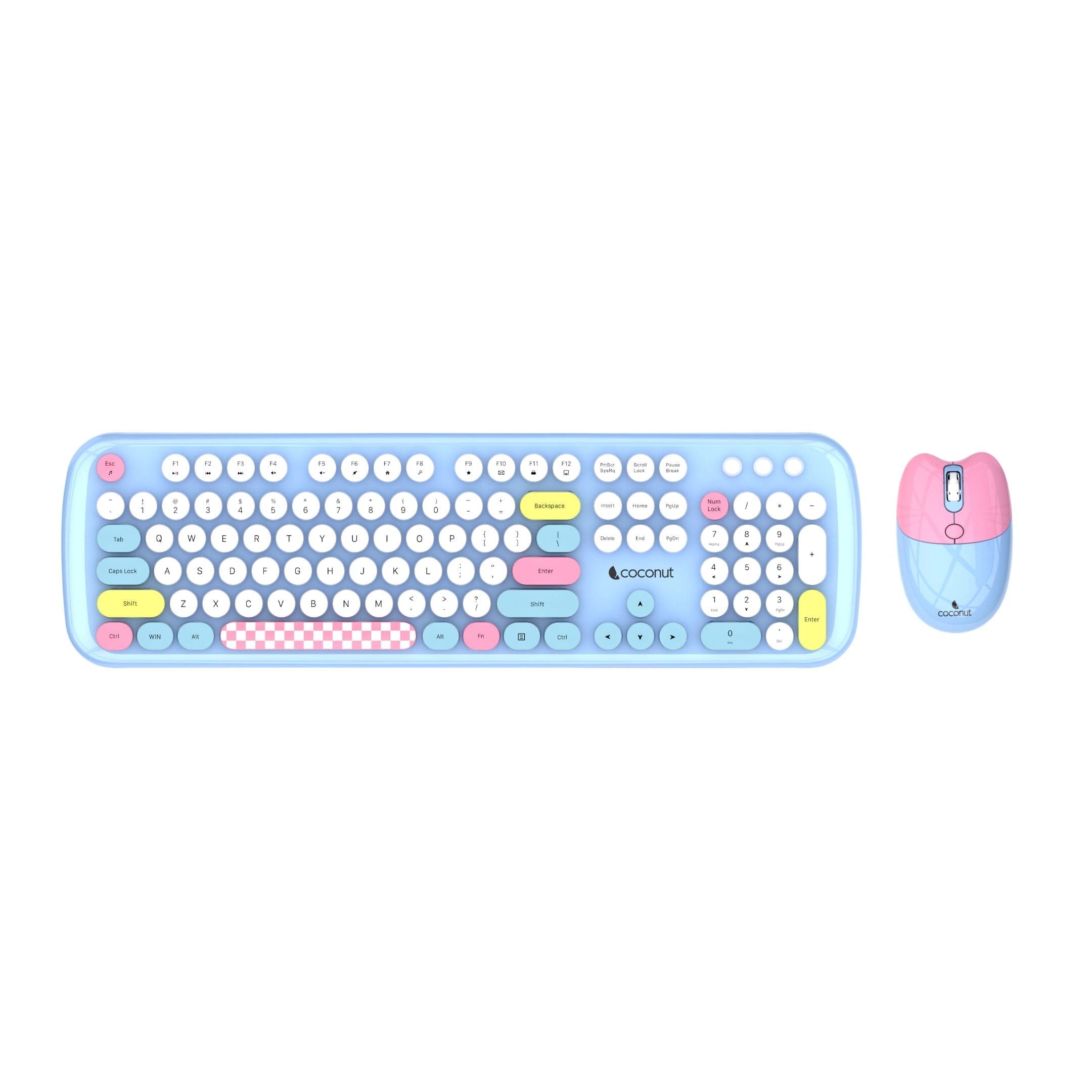 Retro Daisy Wireless Keyboard and Mouse Combo Set